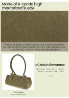 Bolso De Hombro Para Mujer De Cuero Sintético Grande Capacidad De Almacenamiento Estilo Lujo En Verde Con Bandeja Larga - details 1