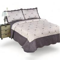 KingnetStore - Colcha Bouti Bordada Acolchada, Colcha Cubre Cama 100% Poliéster. Fina, Extra Suave y Ligera. Ideal para Primavera Verano Entretiempo, Con Funda Cojín Almohada, Elegancia y Suavidad con un Diseño Floral. Para Cama de 90 105 135 150 CM - details 1