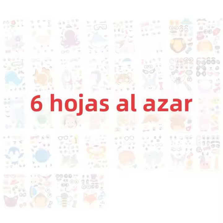 Hojas De Pegatinas De Caras Para Hacer Tus Propios Animales 6-36PCS Juguete De Rompecabezas De Artesanía Para Niños Fiesta De Cumpleaños - 1