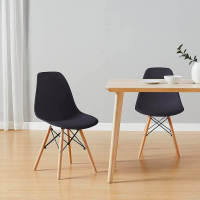 ALLinlife Silla de comedor de estilo moderno ensamblada Silla DSW moderna de mediados de siglo, silla de plástico Shell Lounge para cocina, comedor, dormitorio, sala de estar Juego de 4 sillas laterales - details 10