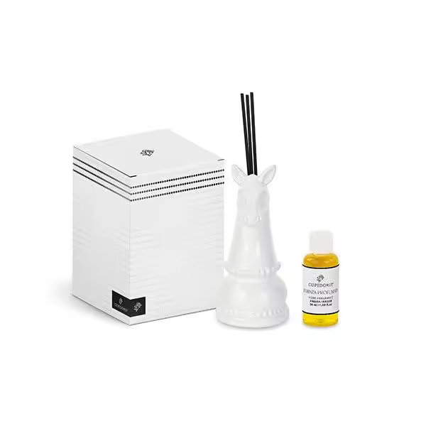 Cupid & Co. Caballo Difusor Ajedrez 50 ml H 145 mm Blanco con Caja - 1