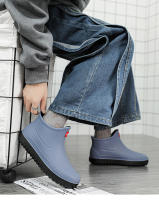 Botas De Lluvia Para Hombres Negras Impermeables Cuatro Estaciones Camping Al Aire Libre Pesca Zapatos De Trabajo Con Tubo Corto Para Lavado De Coche - details 2