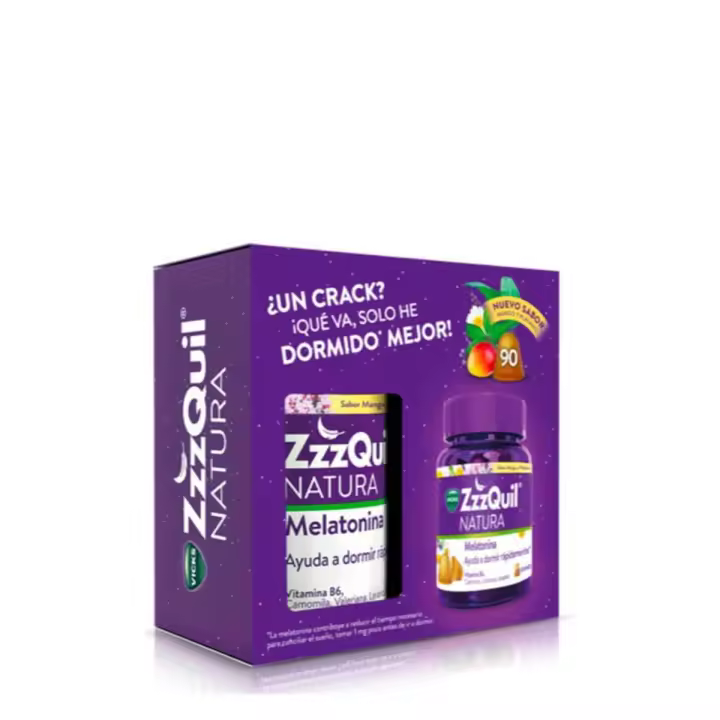 Vicks zzzquil natura sabor mango y plátano 90 gominolas - 1