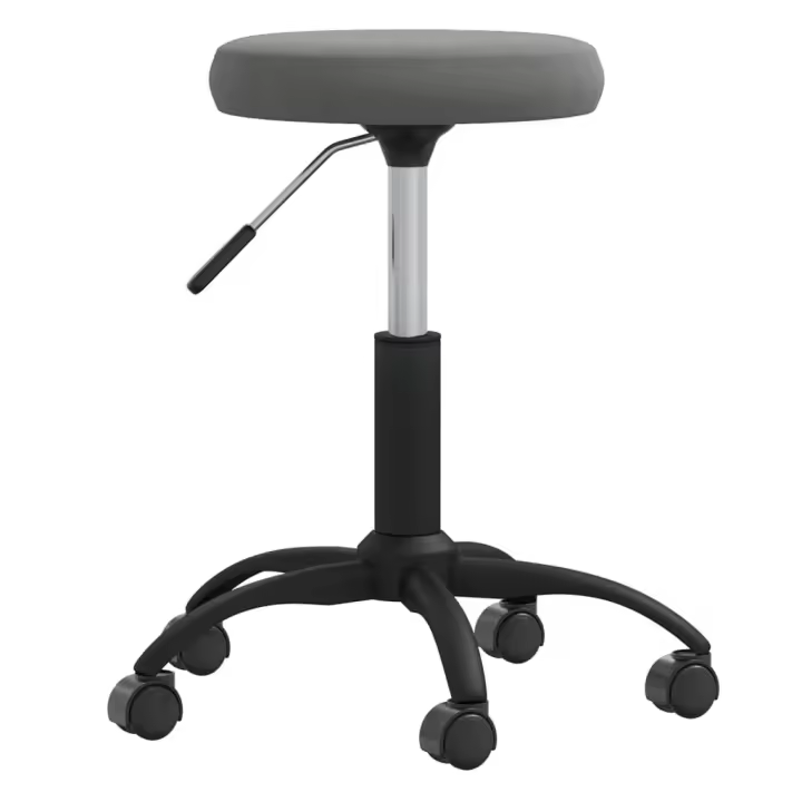 Silla de oficina giratoria de terciopelo gris oscuro - 1