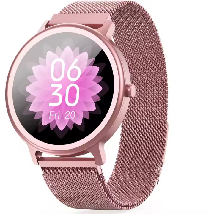 Smartwatch Mujer Reloj Inteligente IP68 con 22 Modos de Deporte, Pulsómetro, Monitor de Sueño, Notificaciones Inteligentes, 1.09 Pulgadas Reloj Deportivo para Android iOS(3 Correas) - 1