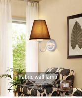 Lámpara De Pared LED E27 Moderna Y Nórdica Con Telas Retro Para Iluminación Interior De Hogar Hotel Dormitorio Y Sala De Estar - details 0