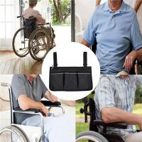 Bolsa Impermeable Para Silla De Ruedas Con Bandeja Reflectante Segura Gran Capacidad Almacenamiento Multifuncional Para Andadores - details 5