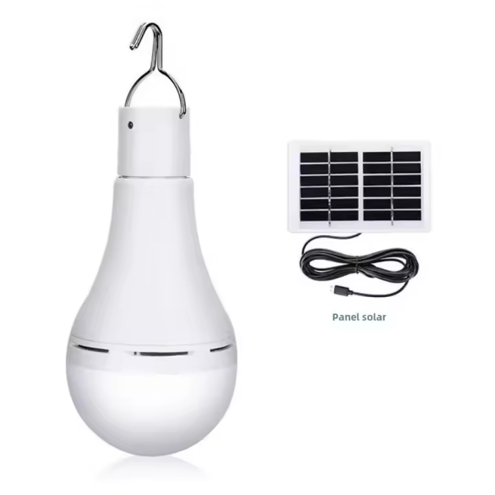 Lámpara Solar De 12W Impermeable Cargada Por USB Luz De Emergencia Iluminación Solar Para Exteriores E Interiores Bombilla Solar Para Casa - 1