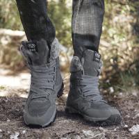 Botas De Invierno Para Hombre Con Piel De Vaca Y Peluche Botas De Nieve Calientes Botas De Trabajo Militar Casual Zapatos De Tobillo Unisex - details 27