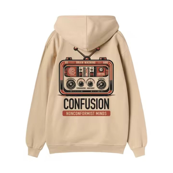 NONCONFORMIST CREAM HOODIE - 1