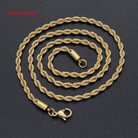 Collar De Cadena De Hilo Clásico Para Hombres Y Mujeres Acero Inoxidable Ancho 2/3/4/5 MM Estilo Figaro Cubano Joyería Moda - details 11