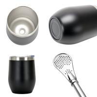 Juego De Taza De Mate Yerba Con Bombilla De Acero Inoxidable Doble Capa Incluye Gourd Para Té De Yerba Mate Con Cucharilla - details 3