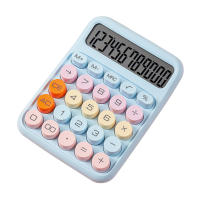 Calculadora Mecánica Con Pantalla LCD De 12 Dígitos Botones Grandes Y Redondos Calculadora Dulce Colorida Para Oficina Escuela Y Hogar - details 10