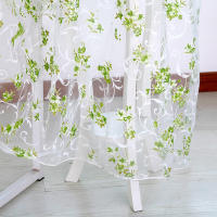 Cortinas Transparentes De Voile Con Estampado De Flores Para Cocina Sala De Estar Dormitorio Tratamiento De Ventana Decoración Del Hogar Translúcidas Y Ligeras Para Ambiente Moderno - details 10