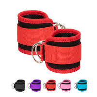Tirantes De Tobillo Ajustables Para Fitness Con Anillas D-Ring Soporte De Entrenamiento De Musculosidad En El Gimnasio Deportes Seguridad Abductores De Pierna Material Nylon - details 0