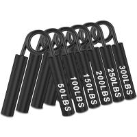Entrenador De Agarre De Metal Para Gimnasio Y Fitness Resistencia De 50-300 Libras Equipo De Ejercitación Para Muñeca Y Mano Color Plata Y Negro - details 2