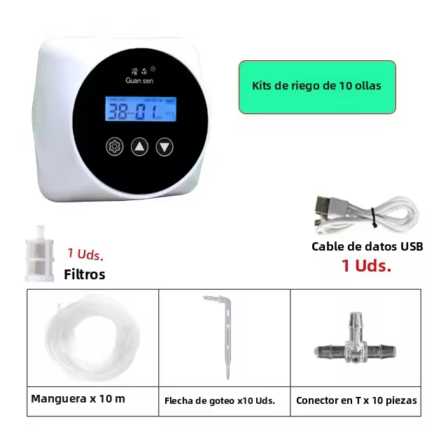 Nuevo Sistema De Riego Por Drip Automático Para Invernadero Controlador De Bomba De Agua Para Riego De Plantas En Macetas Timer De Jardín - 1
