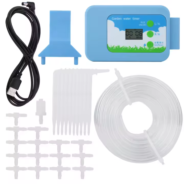 Kit controlador de riego LCD para jardín doméstico Temporizador de agua Sistema de riego automático - 1