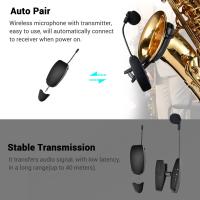 Receptor Transmisor De Microfono Inalámbrico UHF 2.4G Para Saxofón Trompeta Bajo Flute Instrumentos Música Wireless - details 3