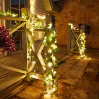 1pc Luces De Cadena Solar De Vinatera Artificial Ivy Garland Luces De Hadas Para Hojas Verdes Decoración Para Bodas Y Fiestas - details 6