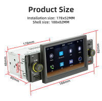 BQCC 1din Reproductor Multimedia Para Coche Con Pantalla Táctil HD De 5'' Carplay/Android Auto Mirrorlink BT USB DVR RCA FM Radio Universal Para Todas Marca Y Modelo De Coche - details 16