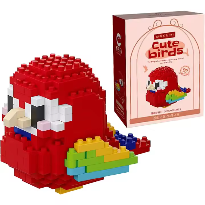 Juego de Mini Bloques de construcción Parrot, Juego de Bloques de construcción de Animales Lindos para niños y Modelos Adultos (Mini Loro, 241 Piezas) - 1