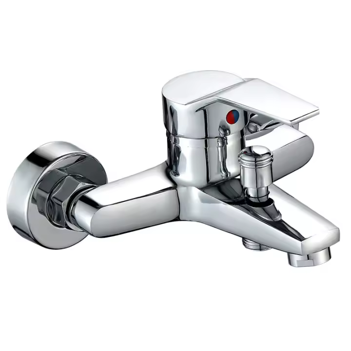 Grifo de Baño Monomando - Grifo con Acabado Cromado - Mezclador Agua Fría y Caliente - Boquilla Fija - Grifo Ideal para Bidé, Lavabo Baño - Alto 10,5 cm x Profundo 13,5 cm - 1