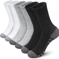 6 Pares De Calcetines Deportivos Largos Para Hombre Comprimidos Transpirables Para Baloncesto Y Correr Talla Grande 38-46 Blanco/ Negro - details 4