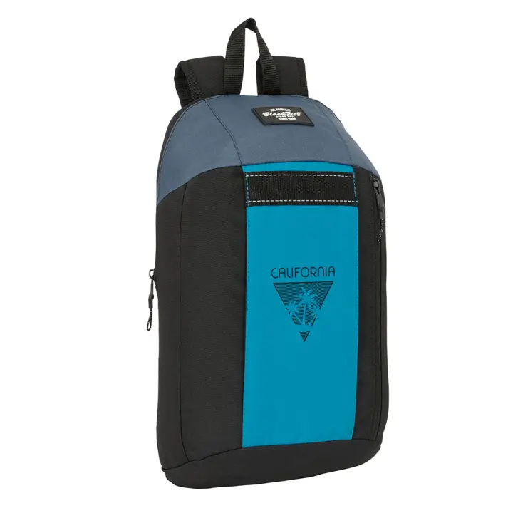 MINI MOCHILA CREMALLERA VERTICAL RECICL. BLACKFIT8 "CALIFORNIA" - 1