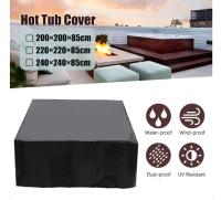 Square Garden Hot Tub Cover, 210D Oxford Fabric Swimming Pool Cover, Waterproof, Dustproof, UV Protection, Various Sizes Available, 231 x 231 x 30 cm - details 0