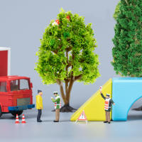 Set De 10 Árboles Miniatura Modelo De Plantas Artificiales Para Decoración Interior Escenografía De Edificios Y Ferrocarriles - details 6