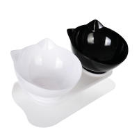 Tazas De Alimentación Para Gatos Con Soporte Elevado Doble En Color Negro Y Blanco Transparente Protector De Cuello Para Pequeños Perros Y Gatos - details 6