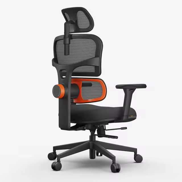 Silla ergonómica NEWTRAL MagicH-BP con reposapiés, respaldo auto-seguimiento, soporte lumbar adaptable, reposabrazos y cabecero ajustables, 4 posiciones de bloqueo - Negro - 1