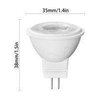 COB LED Bombillas MR11 GU4 AC/DC12V Regulable 3W 3000K Mini Bi-Pin Lámpara 30W Bombilla halógena Equivalente Blanco cálido - details 0