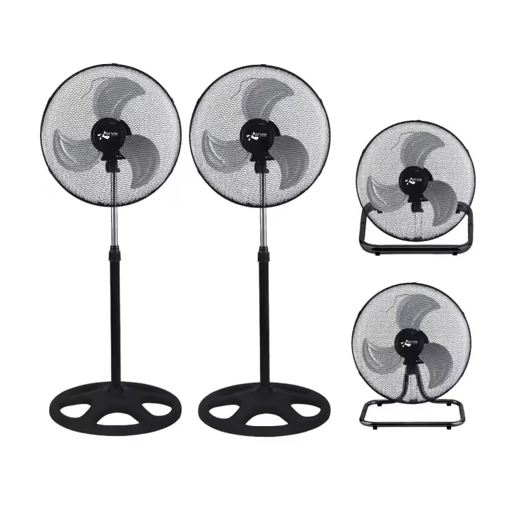 Pack 2 Ventiladores 3 en 1 Oryx – De Pie, Pared o Suelo, Silenciosos con 3 Velocidades y Altura Ajustable - 1