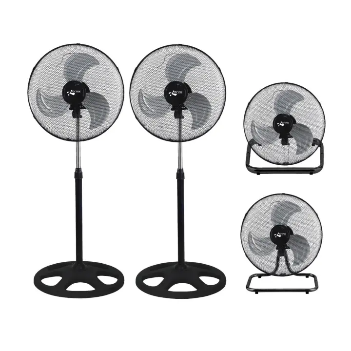 Pack 2 Ventiladores 3 en 1 Oryx – De Pie, Pared o Suelo, Silenciosos con 3 Velocidades y Altura Ajustable - 1