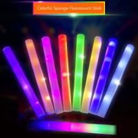 1-5pcs LED Foam Glow Sticks Batones De Brillo RGB Juguete De Luces Nocturnas Para Fiestas Y Bodas Suministros De Iluminación - details 5