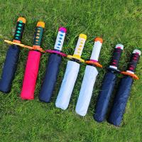 Paraguas Tricromático Demon Slayer Katana De Tercer Plegado Kimetsu No Yaiba Espada Japonesa De Tamaño Real Para Adultos Accesorio De Anime Para Lluvia Y Sol - details 2