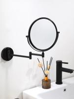 Espejo De Maquillaje De Aluminio Negro Montado En La Pared Con Ampliación De 8 Pulgadas Doble Cara Espejo De Cosméticos Para Dama Regalo Moderno - details 2