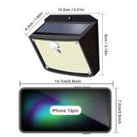 Lámpara Solar Exterior 158 LED Con Sensor De Movimiento Impermeable 3 Modos Luz De Pared Para Jardín Alambrado Patio Garaje - details 11