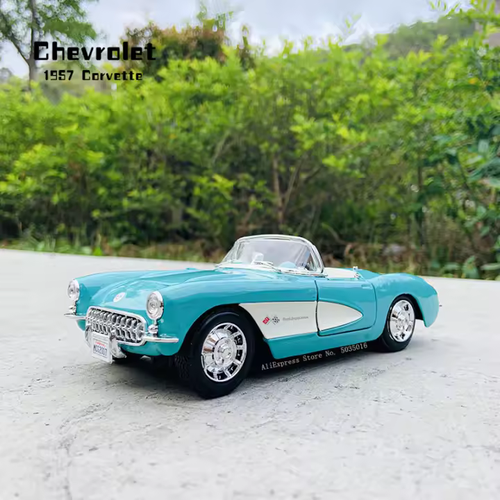 Maisto 1:24 Nueva 1957 Chevrolet Corvette Stingray Coupe Modelo De Coche De Aleación Decoración Artesanal Regalo Para Coleccionistas - 1