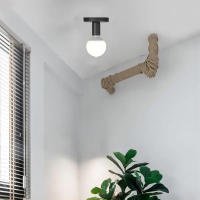 Soporte De Lámpara E27 Negro Minimalista Industrial Retro Para Pasillo Habitación Armario Base De Lámpara De Techo Iluminación - details 5