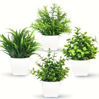1PCS Decoración De Escritorio Con Plantas Artificiales Paisaje Bonsái Para Oficina Hogar Estante De Mesa Accesorios De Fiesta De Boda PVC - details 3