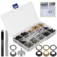 Kit De 400 Ganchos De Latón Para Tela Cuero Algodón Ropa Zapatos Herramienta De Perforación Manual Máquina De Prensa De Ojales - details 6