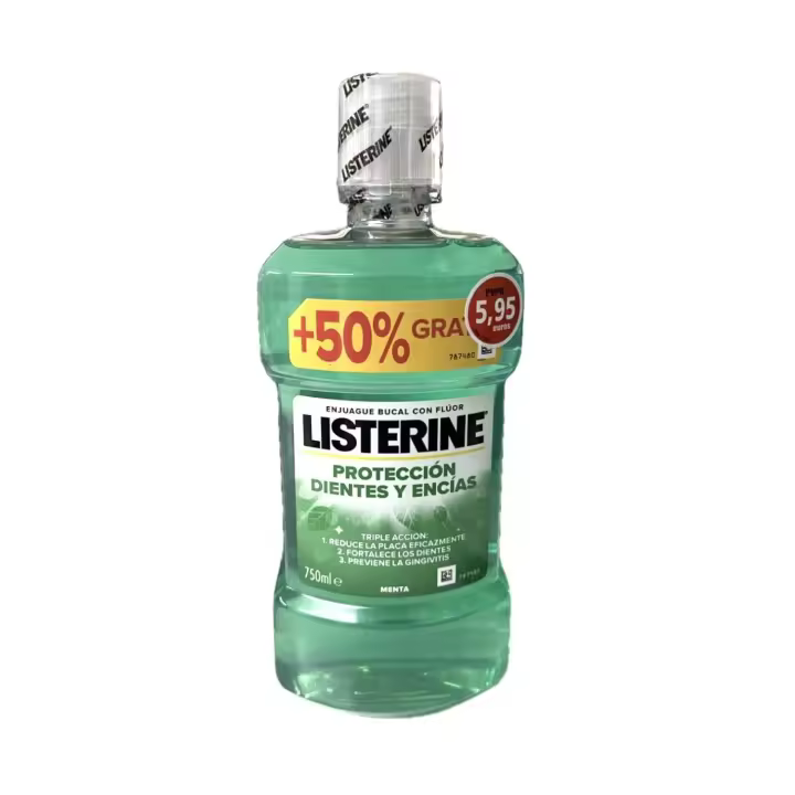 Listerine Protección Dientes y Encías (1 x 1L)_ enjuague bucal con flúor_ colutorio bucal con 24 horas de protección_ elixir bucal para un aliento fresco duradero - 1