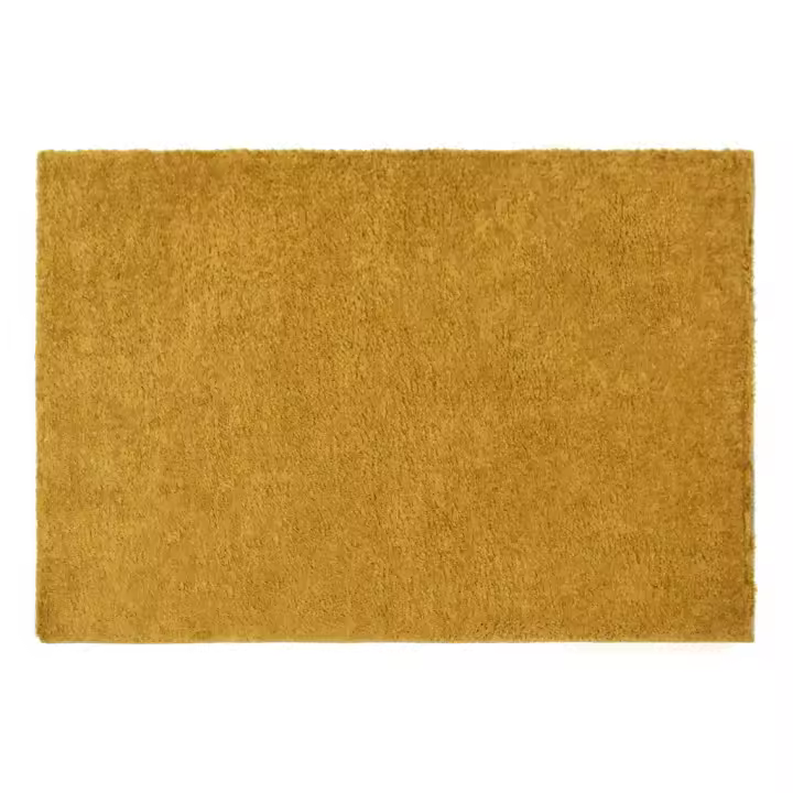 Vente-unique - Alfombra shaggy de pelo largo - 120 x 170 cm - Mostaza - MILINIO - 1