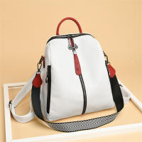 Mochila De Cuero Suave Para Mujer Gran Capacidad Bolso De Hombro Viaje Mochila Deportiva Estilo Fashion Con Manija Suave Y Cremallera - details 7