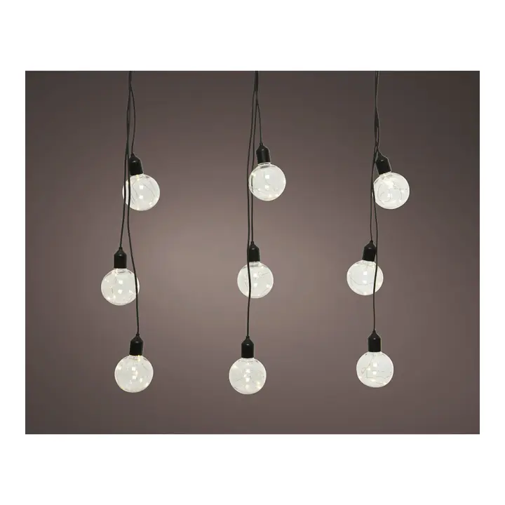 *ult. unidades* guirnalda bombillas globo con microled para exterior 3m 12 leds - 1