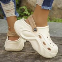 Sandalias De Talón Alturoso Con Plataforma Para Mujer Verano 2024 Zapatos De Jardín Y Playa Antideslizantes EVA Cómodos Y Transpirables Tallas Reales - details 3