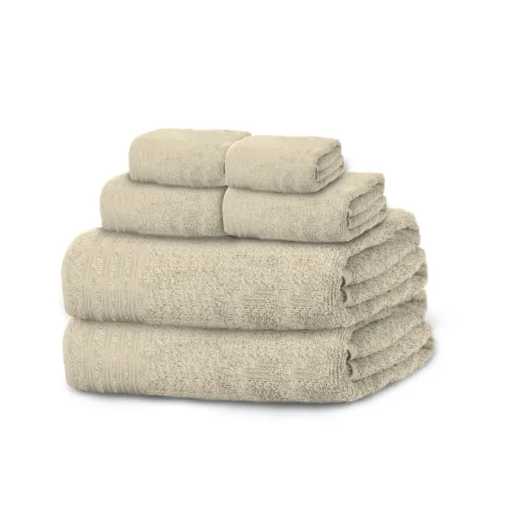 Pack de 6 Toallas Color Aleatorio 2 Baño+ 2 Manos+ 2 Bidé, Toallas de 100% Algodón 450 gsm color Aleatorio. Ideal para baño, Casa, Hotel, Piscina, Lavabo, Cara, Toalla de Playa.  Juego de Toallas Aleatorio Resistentes y Suaves. - 1